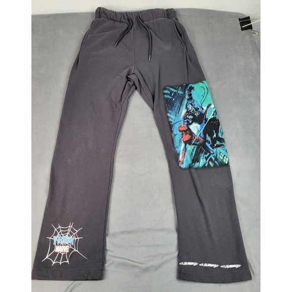 Disney Other - Marvel Disney Sweatpants Mens Small Gray Venom Attacks Spiderman Joggers Graphic
